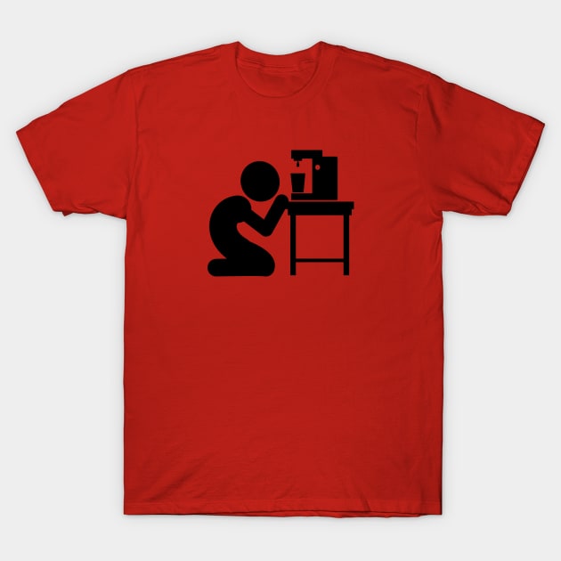 Say It With Stick Figure - No More Coffee T-Shirt by chillibongostudio